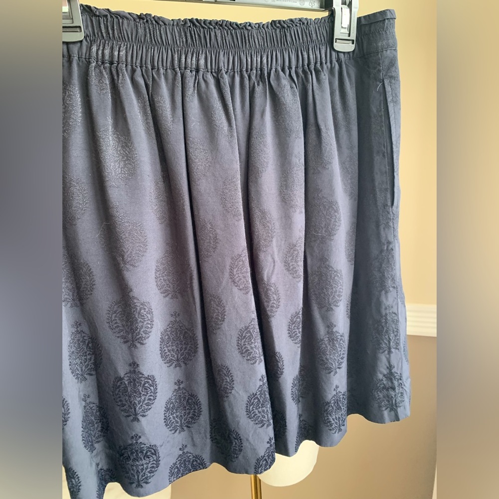 Blue LOFT Elastic Waist Skirt Size M